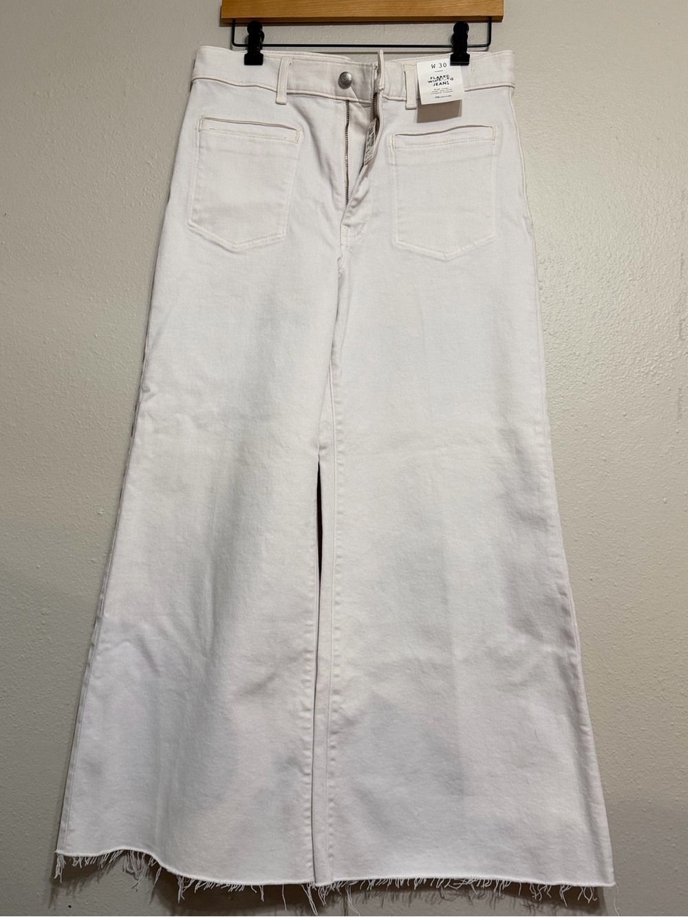 Madewell White Wide-Leg Denim flare -Jeans
